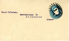 NYC Transatlantic Postal Stationery WRAPPER to Eisenach GERMANY Scott# W120
