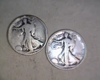 1918,1918-D WALKING LIBERTY SILVER   HALF DOLLARS, BELOW SILVER VALUE.