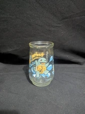SQUIRTLE #07 Welch’s Jelly Jar 5 oz. Juice Glass 1999 Nintendo Pokemon
