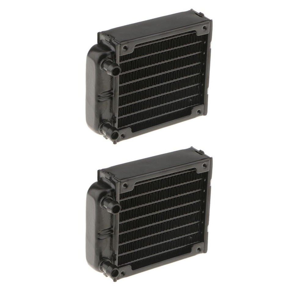 2Pcs 80mm 8Pipe Aluminum Heat Exchanger Radiator for PC CPU CO2 Water ...