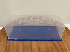 Kraft Velveeta Cheese Keeper Container Storage Clear w/ Blue Base 2 lb