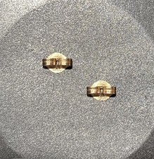 Pair 14K Yellow Gold Replacement Pierced Stud Post Butterfly Earring Backs Nuts