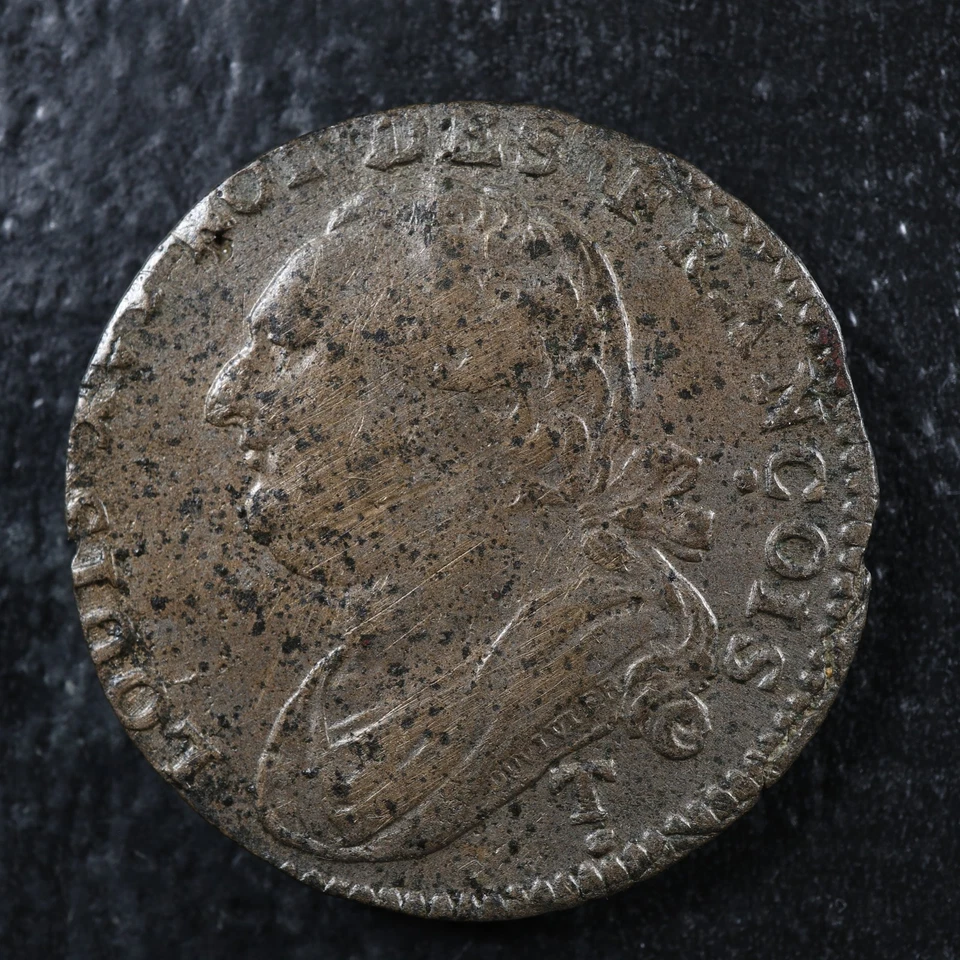 12 deniers 1792Ṭ Saumur France KM#600.15b Bronze Constitution - Image 2 of 2