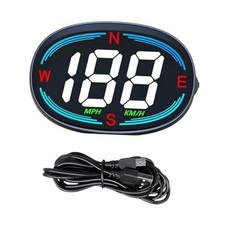 GPS Digital Speedometer for Car, HUD Head-Up Display with MPH, Compass, USB