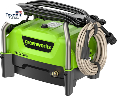 #ad Greenworks 1900 PSI SGS Certified 1.2 GPM 13Amp Portable Compact Electric Pres $266.28