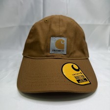 Carhartt Brown Canvas Logo Cap Youth One Size Cotton Workwear Hat New With Tags