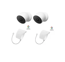 Google Nest Camera 2pk with BONUS Anti-Theft Mount 2pk