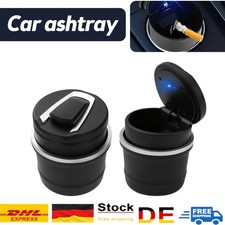 2x Auto-Aschenbecher für Getränkehalter leuchtend Wind-Ascher mit Deckel Reise