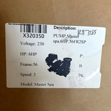Master Spa X320350  6HP 2 Speed brand new pump