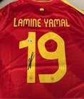 Lamine Yamal Autographed/Signed Spain Red World Cup Soccer Futbol Jersey BAS COA