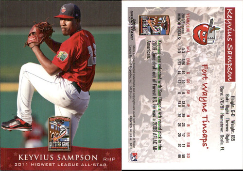Keyvius Sampson 2011 Grandstand Midwest League All-Stars East Division RC Card - Picture 1 of 1