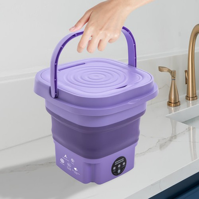 #ad #ad Semi automatic Washers 51db Foldable Washing Machine W Drainage Basket For Dorm $44.03