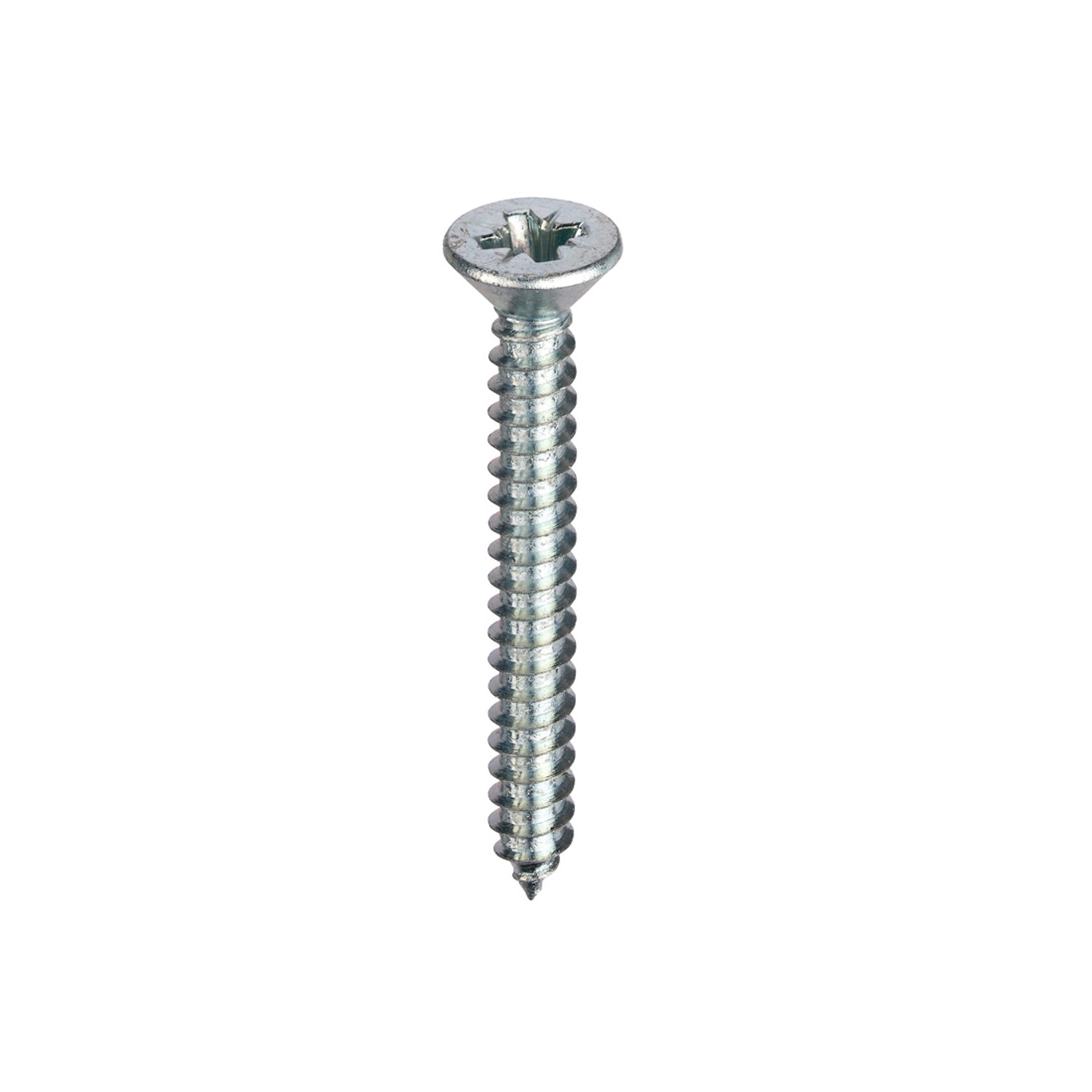 Self-Tapping Screws Pozi Csk Head AB DIN 7982C BZP 10G x 1"" - Box of 200