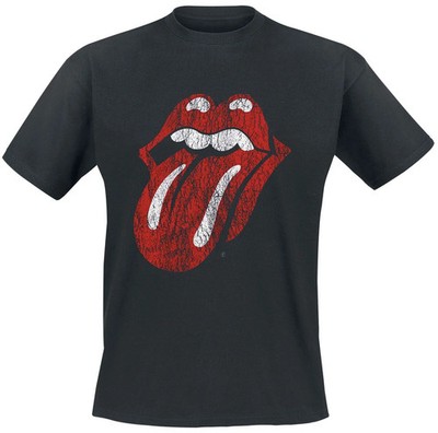 The Rolling Stones T-Shirt Herren Classic Tongue schwarz Band-Merch, Bands