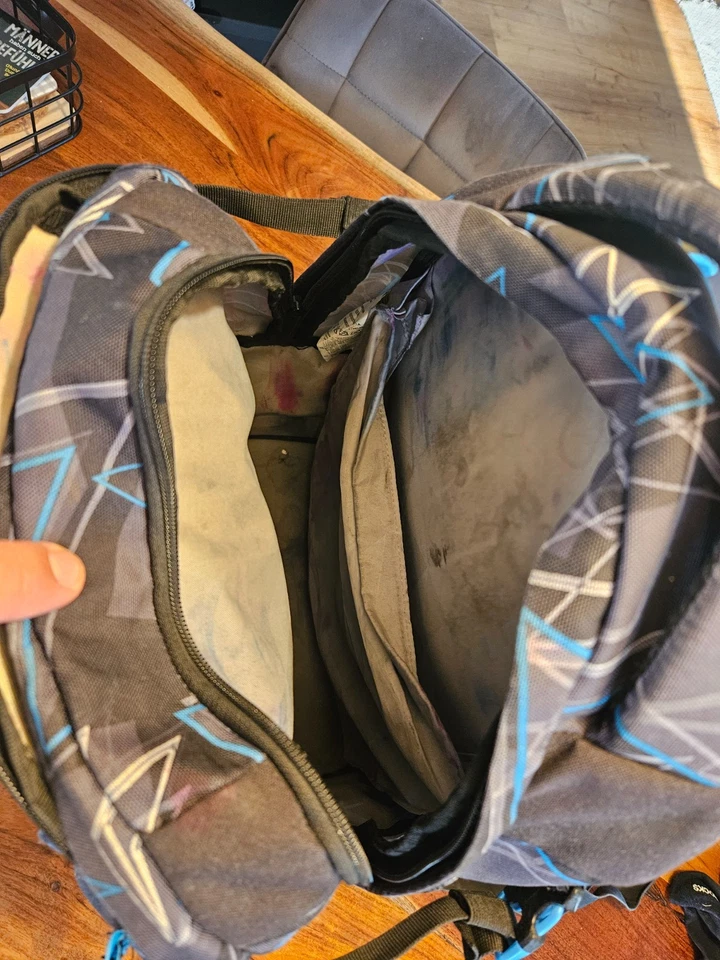 Satch Pack Schulrucksack Blue Triangle / blaue Dreiecke, gebraucht - Bild 4 von 4