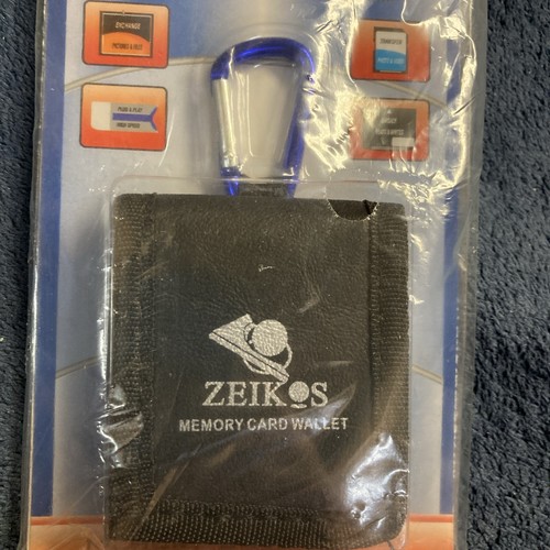 Zeikos Memory Card Wallet ~ New ~ Fits All Memory Cards With Small Carabiner - Picture 2 of 7