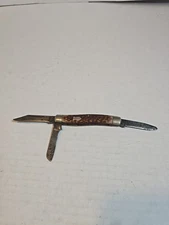 Vintage SCHRADE NY USA #881 Folding Pocket Knife Hunting Fishing 3 Blades