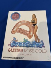 Pool Candy Sun Chair Glitter Rose Gold New in Box 48"
