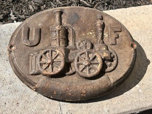 Civil War Era Fire Firefighting Insurance Plaque Mark Orig Cond Never Refinished