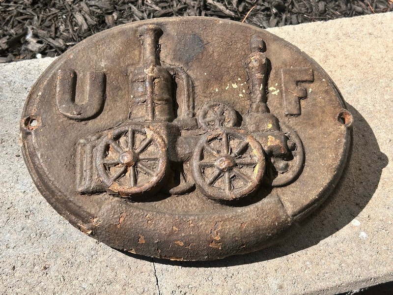 Civil War Era Fire Firefighting Insurance Plaque Mark Orig Cond Never Refinished