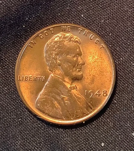 1 – 1948 P - LINCOLN CENT COIN AU/BU