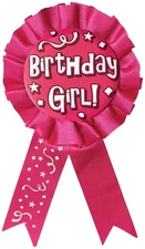 Birthday Girl! Award Ribbon of Size 3_" x 6½" - Beistle