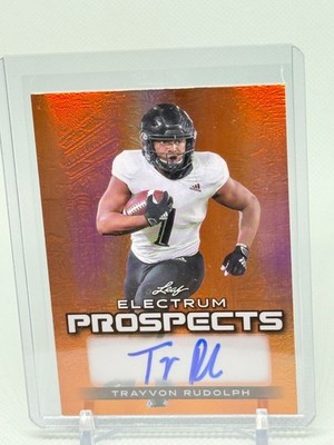 2024 Leaf Electrum Football Trayvon Rudolph Prospects Auto PA-TR1 Bronze /59