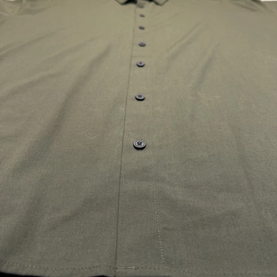 Camisa de vestir Mercer Mettle para hombre talla 4XL manga larga botón frontal camisa oliva Foto 2 de 4