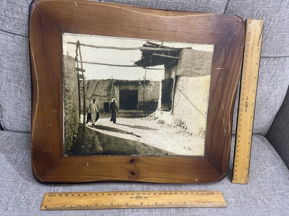 Foto mit Holzrahmen - Saudi Arabien alt - Kopie Photo