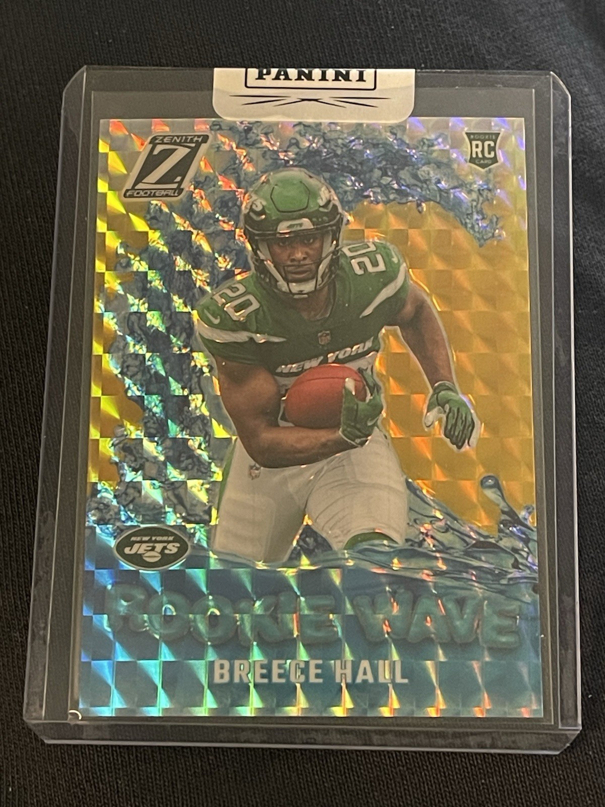 2022 zenith football Breece Hall Rookie Wave Gold Sp /10 RC 💰