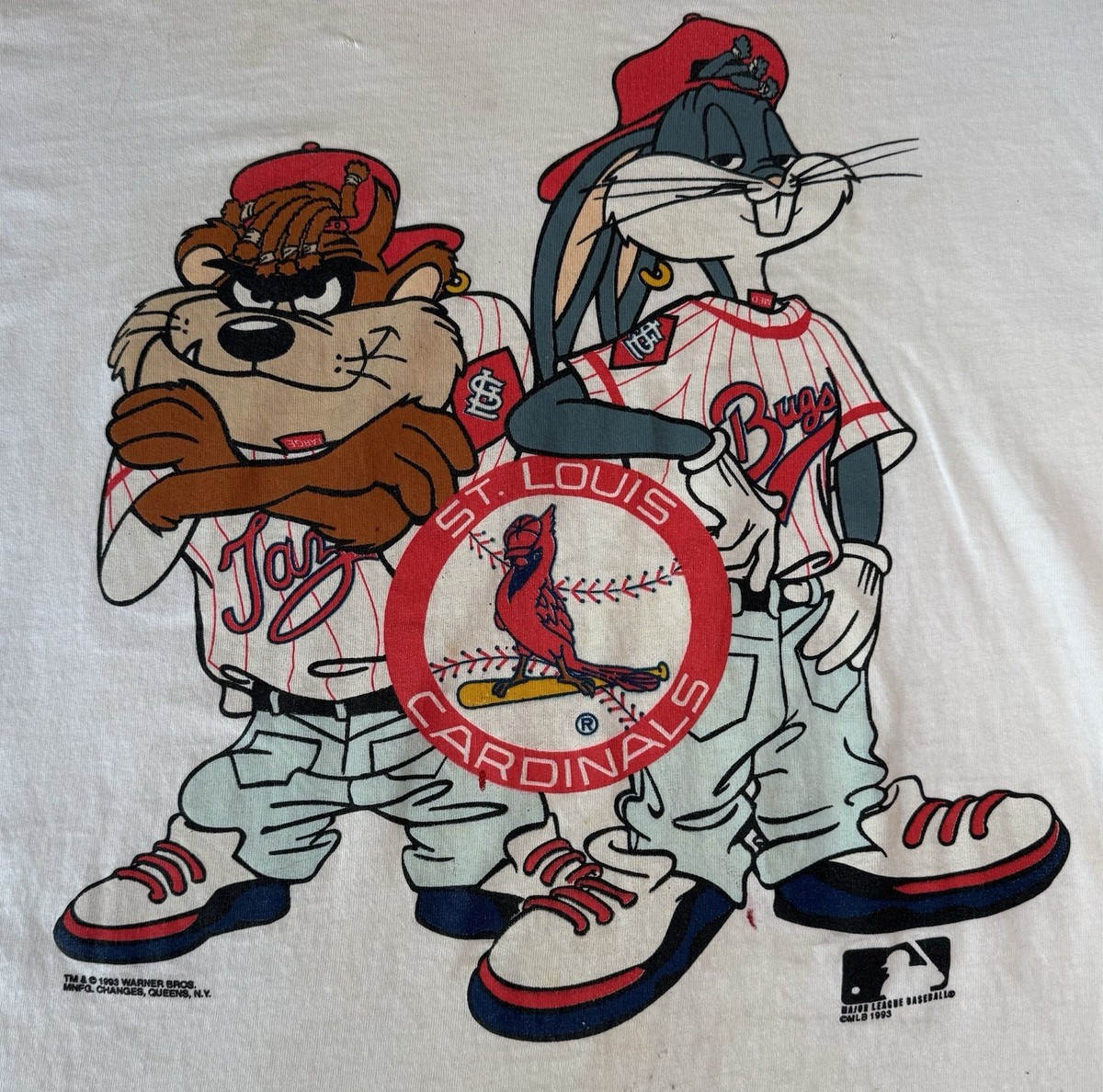 Vintage Looney Tunes St Louis Cardinals 1993 Bugs Bunny Taz