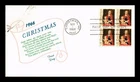 DR JIM STAMPS US COVER CHRISTMAS MADONNA AND CHILD FDC BLOCK OF 4 KHOL KRAFT
