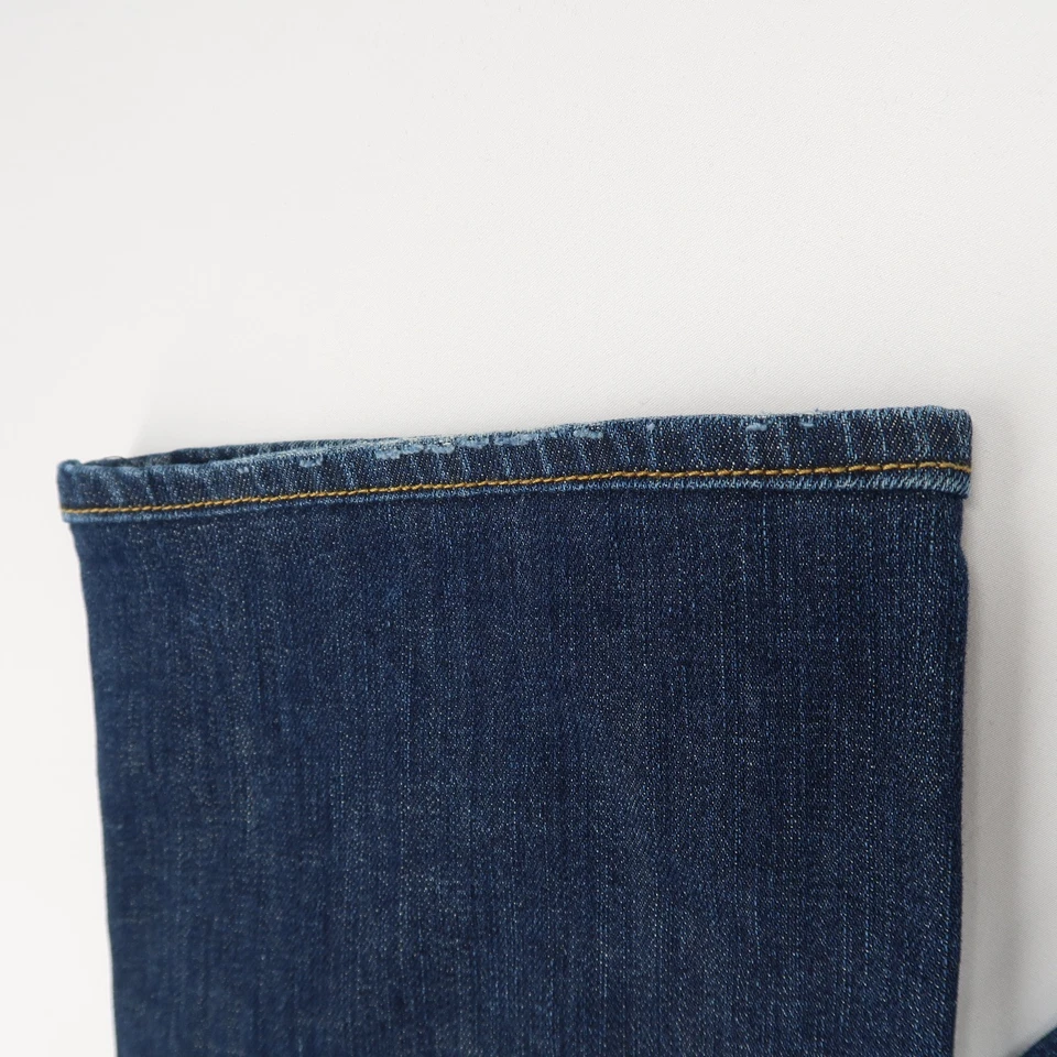 Jeans feminino AG Adriano Goldschmied Tomboy 27 azul perna reta relaxada - Imagem 4 de 4