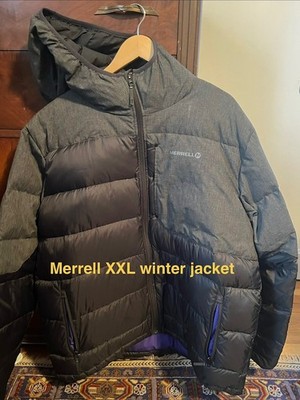 Merrell Quilted Parka with hood - Mens xxl, grey