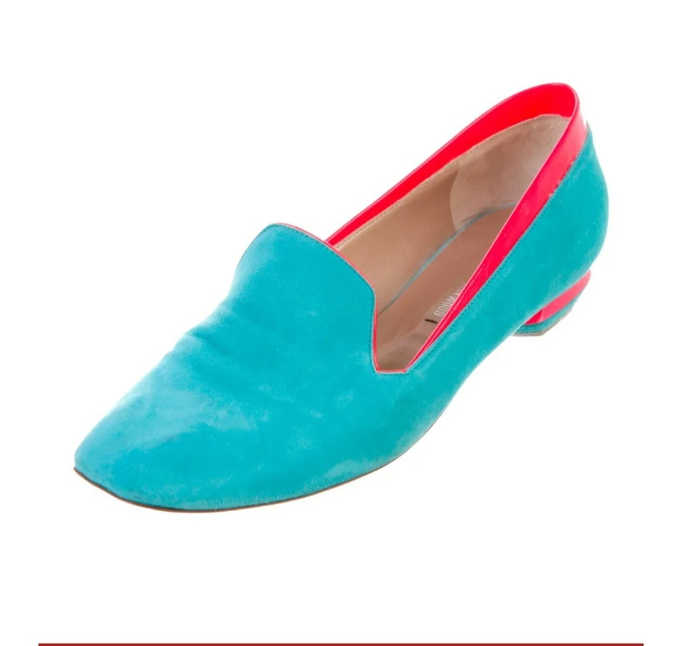 Mocasines de gamuza Nicholas Kirkwood azul aguamarina 6,5 Foto 2 de 4