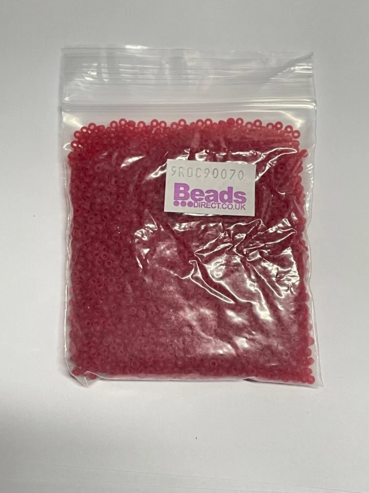 Preciosa Size 9 Rocaille Seed Beads Opaque Frosted Siam 50g - Image 2 of 2