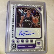 Kessler Edwards AUTO 2023-24 donruss optic Signature Series #ss-klr Kings SSP 