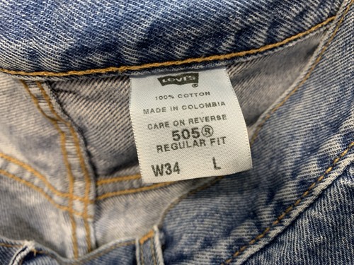 LEVI’S Mens 505 Denim Jean Shorts Size 34 L Regular Fit - Picture 6 of 6