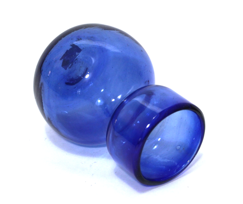 Hyazinthe Knollen Zwangsvase Kobaltblau Kunstglas - Bild 5 von 6