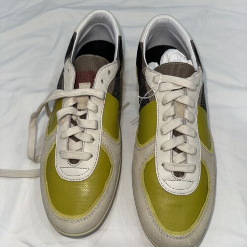 Burberry Women Sneakers Maltravers Low top Pop Linen Shoes US Size 9 Unisex