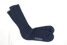 CLUB ROOM NAVY BLUE CUSHIONED FOOT BOTTOM RETRO CREW 1 PAIR SOCKS MENS NEW