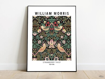 William Morris Art Strawberry Thief Textile Artist Canvas Print British Art