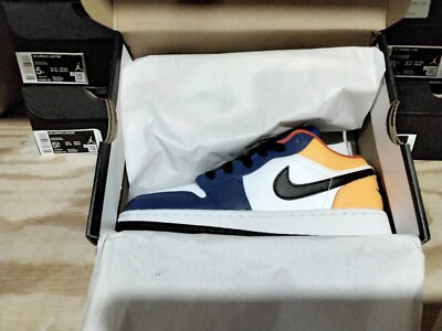 2020 Air Jordan 1 Low 'Royal Yellow' 553560 123 Grade School-#