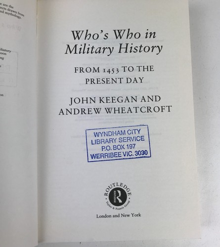 Who's Who In Military History By John Keegan & Andrew Wheatcroft PB Book 2002 - Picture 4 of 10