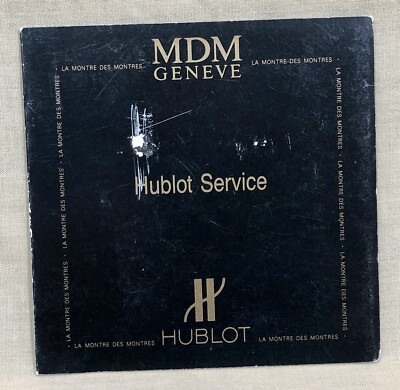 HUBLOT MDM 90er Serviceheft Zertifikat Chrono Klassiker Bicolor Datum Quarz /