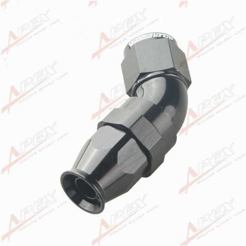 MANGUERA DE PTFE GIRATORIA AN8 8AN AN-8 45 GRADOS REUTILIZABLE EXTREMO AJUSTE DE FLUJO COMPLETO NEGRO - Imagen 4 de 6