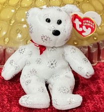 Ty FLAKY the Bear Jingle Baby Tags 5.5" Christmas Ornament Snowflake Beanie 2008