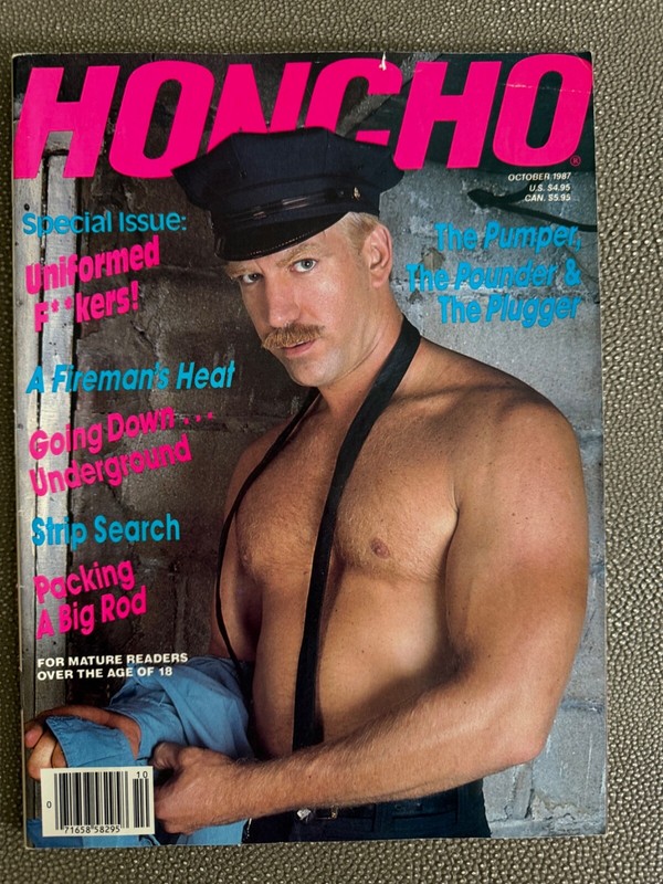 HONCHO magazine October 1987  GAY INTEREST Playgirl  Very Good!
