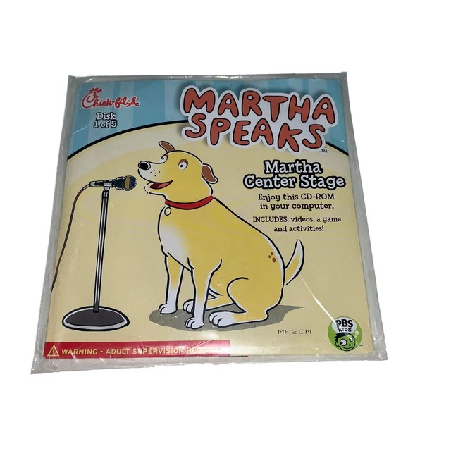 ChickfilA Martha Speaks Kids Meal Toy Martha Center Stage CDRom 1