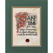 Celtic Card Company God Whispers Unframed Green Matt Print Irish Home Decor